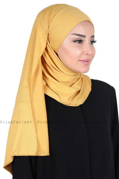 Kaisa - Sennepsgul Praktisk Bumull Hijab