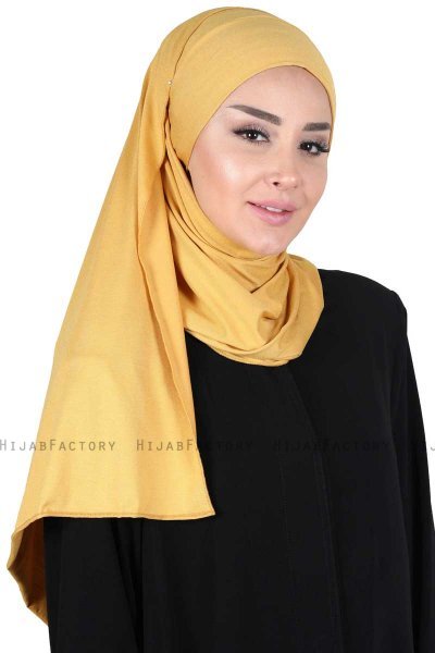 Kaisa - Sennepsgul Praktisk Bumull Hijab