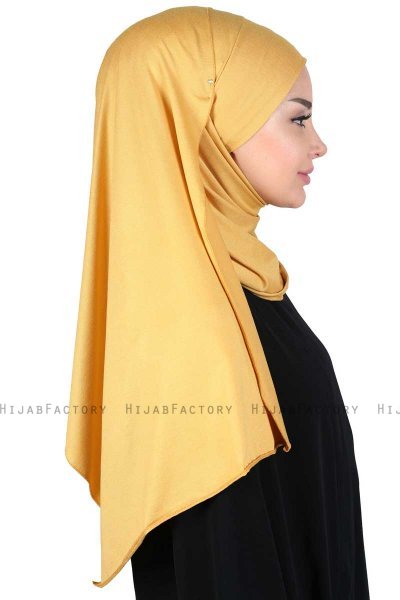 Kaisa - Sennepsgul Praktisk Bumull Hijab