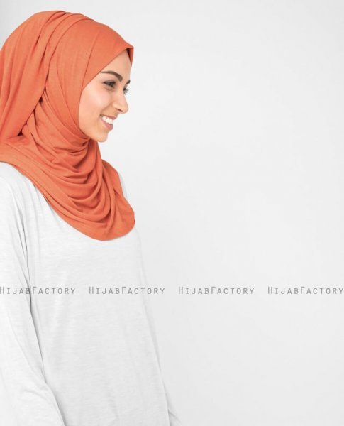 Koi Orange Viskos Jersey Hijab 5VA73c