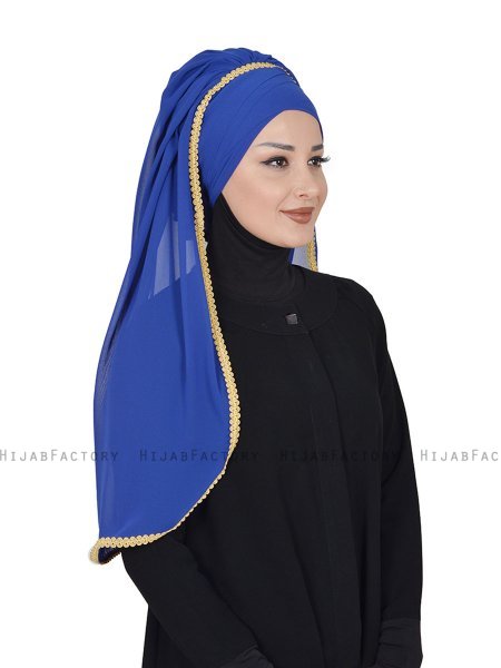 Louise - Blå Praktisk Hijab - Ayse Turban