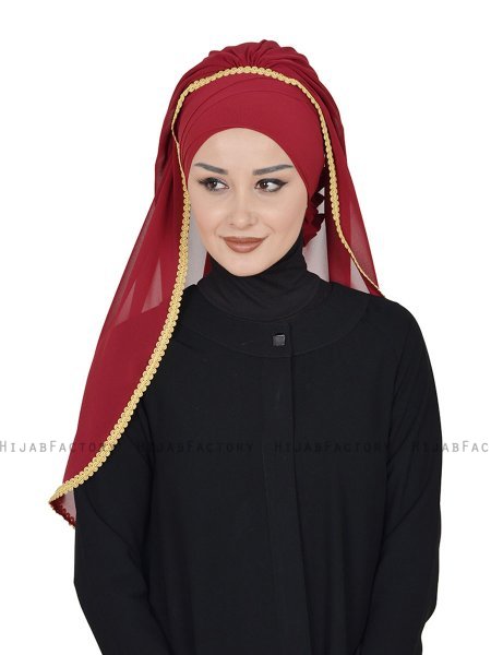 Louise - Bordeaux Praktisk Hijab - Ayse Turban