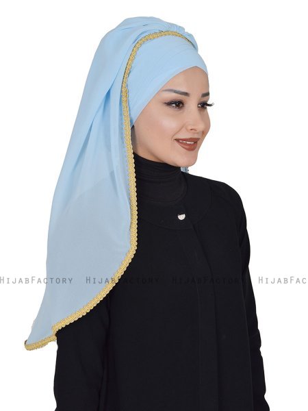 Louise - Lyseblå Praktisk Hijab - Ayse Turban