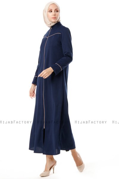 Lylah - Marineblå Abaya - Miss Cazibe
