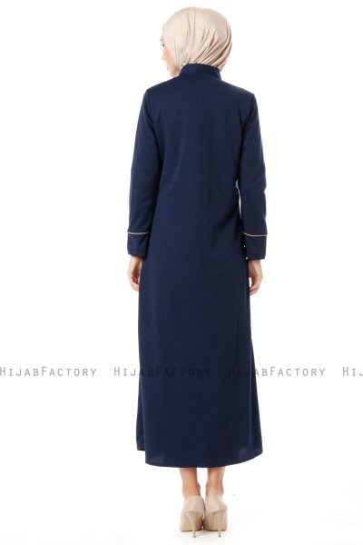 Lylah - Marineblå Abaya - Miss Cazibe