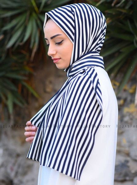 Marwa - Stripete Crepe Hijab