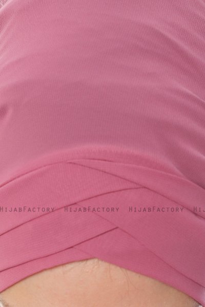 Mehtap - Mørk Rosa Praktisk One Piece Chiffon Hijab