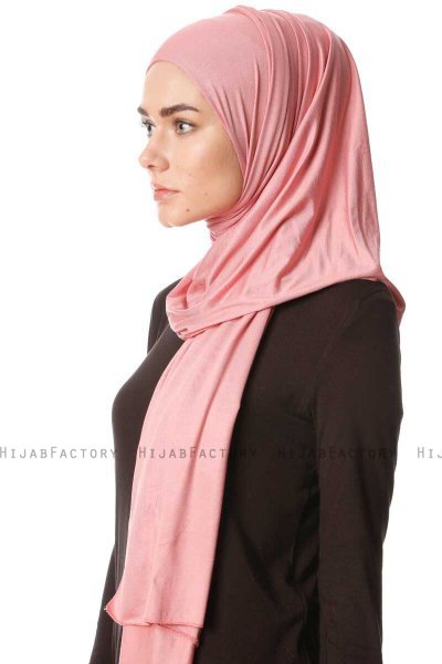Melek - Mørk Rosa Premium Jersey Hijab - Ecardin