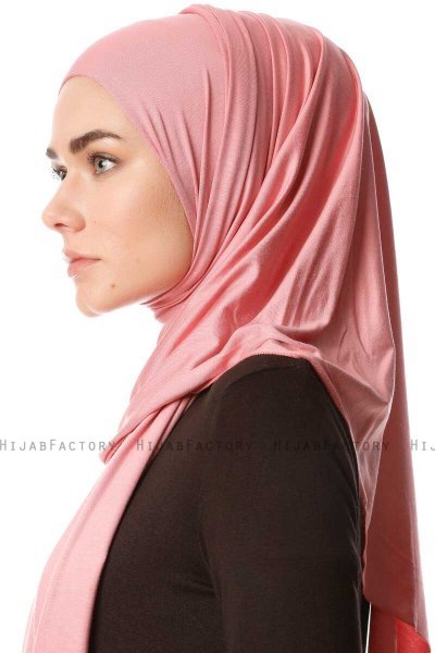 Melek - Mørk Rosa Premium Jersey Hijab - Ecardin