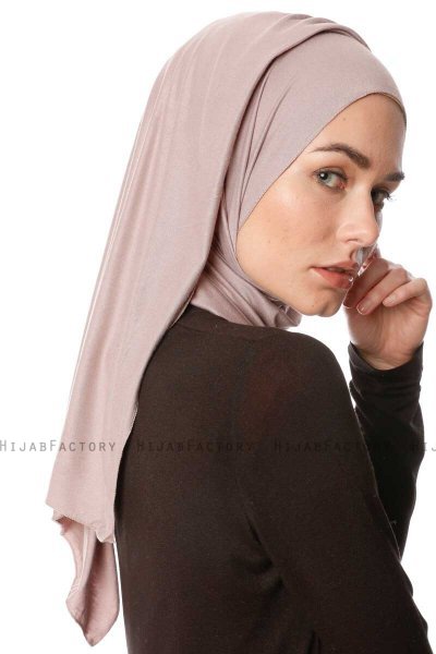 Melek - Steingrå Premium Jersey Hijab - Ecardin