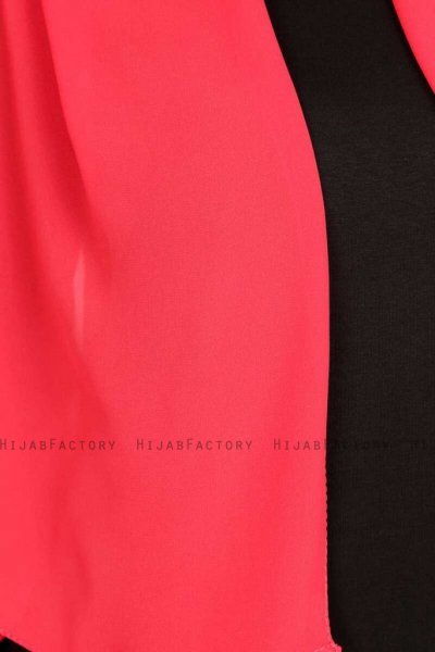 Merve Hallonröd Krep Chiffon Hijab 4A166e