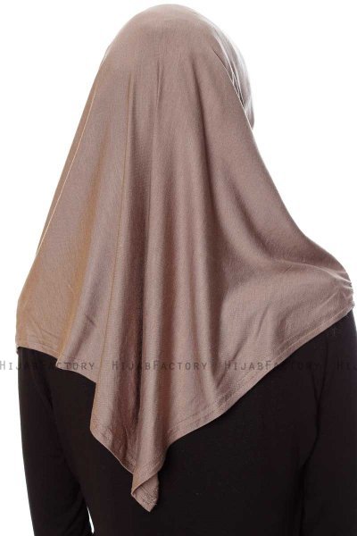Mia - Mørk Taupe One-Piece Al Amira Hijab - Ecardin