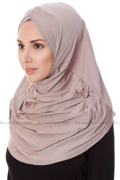 Mia - Steingrå One-Piece Al Amira Hijab - Ecardin