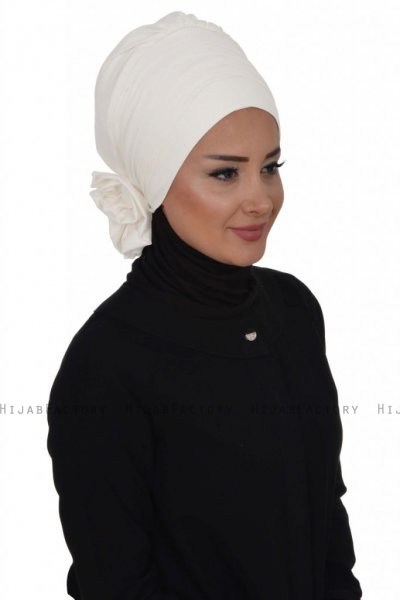 Monica - Hvit Bomull Turban - Ayse Turban