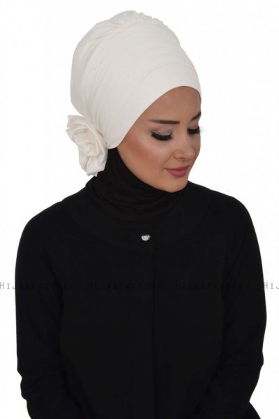 Monica - Hvit Bomull Turban - Ayse Turban