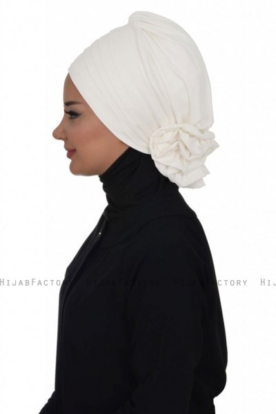 Monica - Hvit Bomull Turban - Ayse Turban