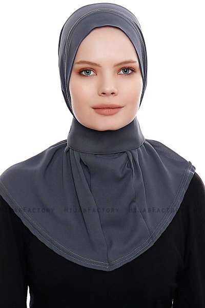 Narin - Antrasitt Praktisk One Piece Crepe Hijab