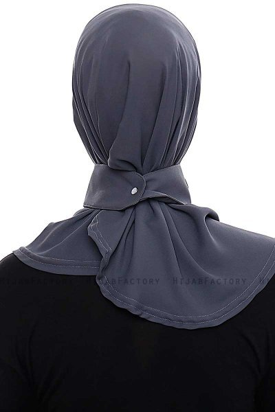 Narin - Antrasitt Praktisk One Piece Crepe Hijab