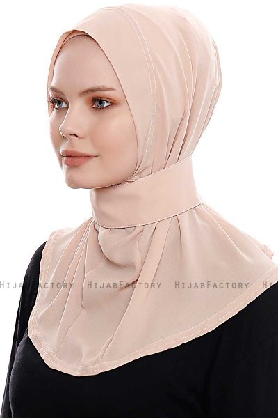 Narin - Beige Praktisk One Piece Crepe Hijab