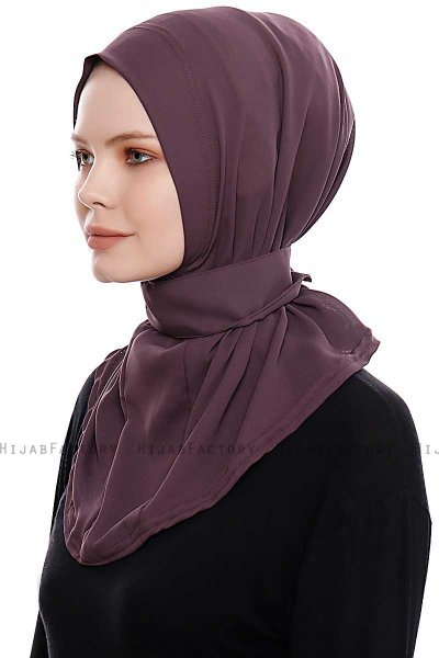 Narin - Lilla Praktisk One Piece Crepe Hijab