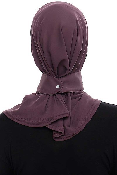 Narin - Lilla Praktisk One Piece Crepe Hijab