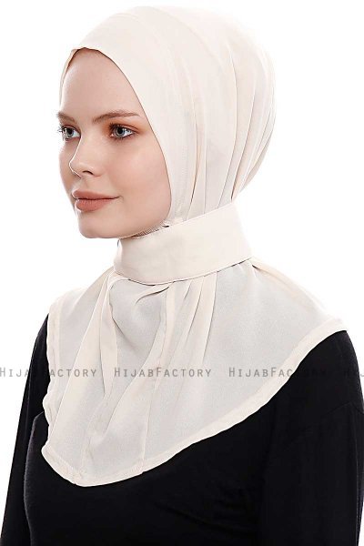 Narin - Lys Beige Praktisk One Piece Crepe Hijab