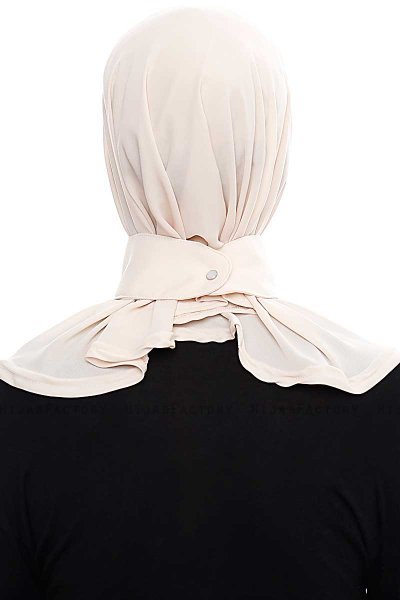 Narin - Lys Beige Praktisk One Piece Crepe Hijab