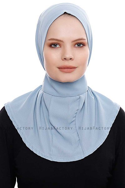 Narin - Lyseblå Praktisk One Piece Crepe Hijab