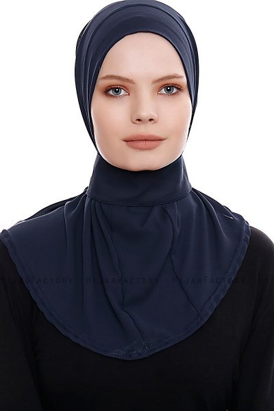 Narin - Marineblå Praktisk One Piece Crepe Hijab
