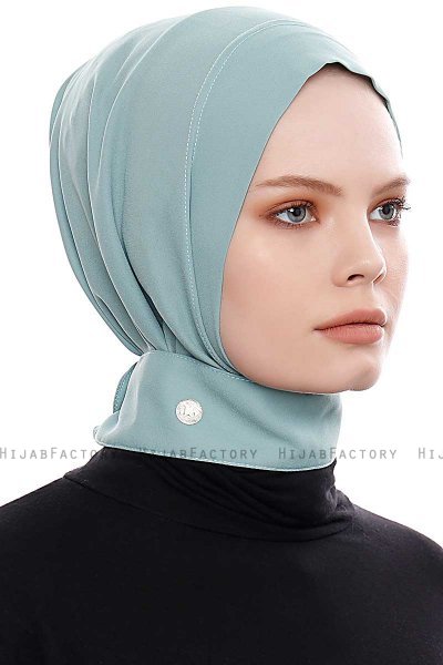 Narin - Mintgrønn Praktisk One Piece Crepe Hijab