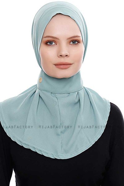 Narin - Mintgrønn Praktisk One Piece Crepe Hijab