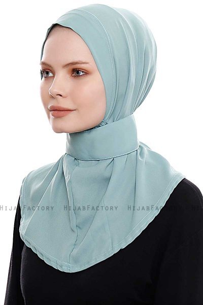 Narin - Mintgrønn Praktisk One Piece Crepe Hijab