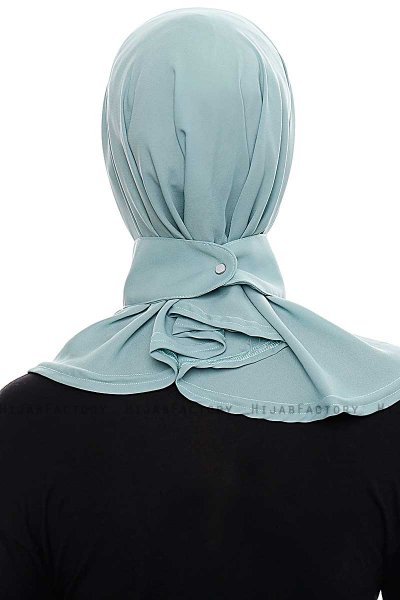 Narin - Mintgrønn Praktisk One Piece Crepe Hijab