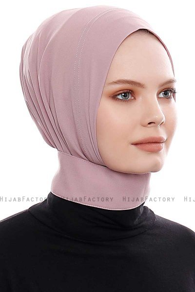 Narin - Mørk Rosa Praktisk One Piece Crepe Hijab