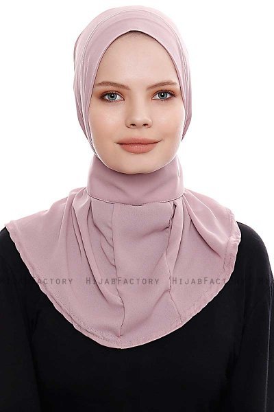 Narin - Mørk Rosa Praktisk One Piece Crepe Hijab