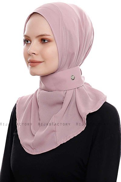 Narin - Mørk Rosa Praktisk One Piece Crepe Hijab