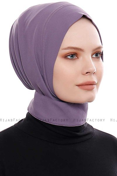 Narin - Plomme Praktisk One Piece Crepe Hijab