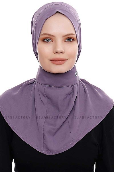 Narin - Plomme Praktisk One Piece Crepe Hijab