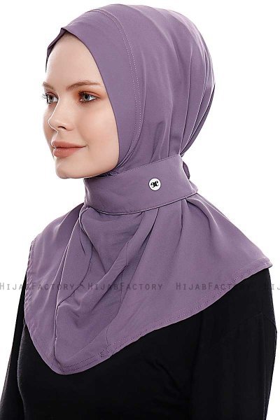 Narin - Plomme Praktisk One Piece Crepe Hijab