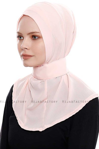 Narin - Rosa Praktisk One Piece Crepe Hijab