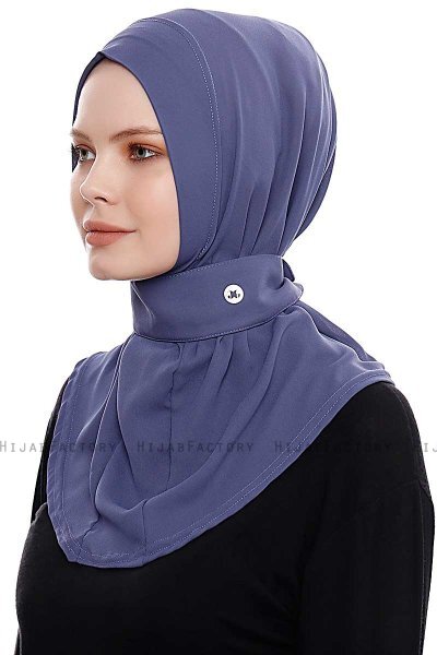 Narin - Royal Blue Praktisk One Piece Crepe Hijab