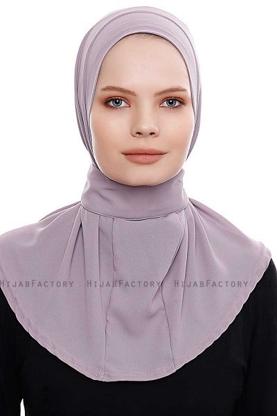 Narin - Steingrå Praktisk One Piece Crepe Hijab