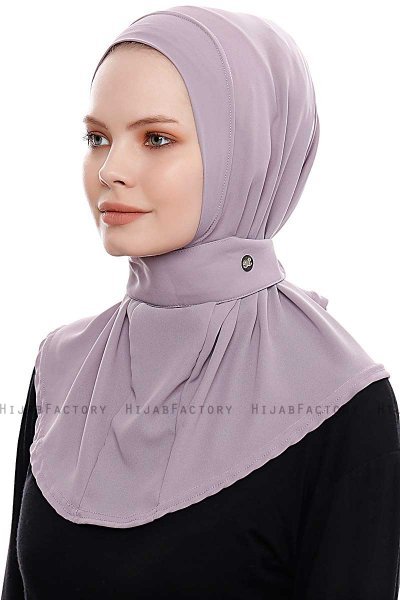 Narin - Steingrå Praktisk One Piece Crepe Hijab