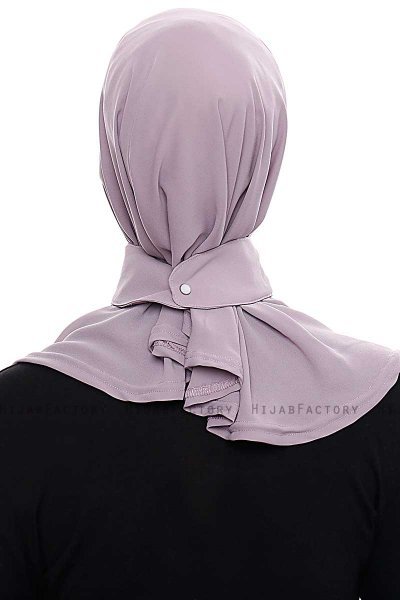 Narin - Steingrå Praktisk One Piece Crepe Hijab