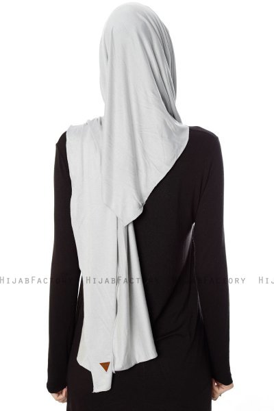 Naz - Lysegrå & Lyseblå Praktisk One Piece Hijab - Ecardin