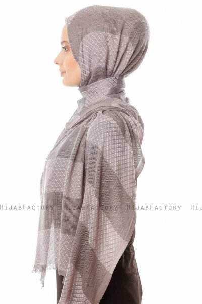 Necla - Grå To Farget Hijab - Özsoy