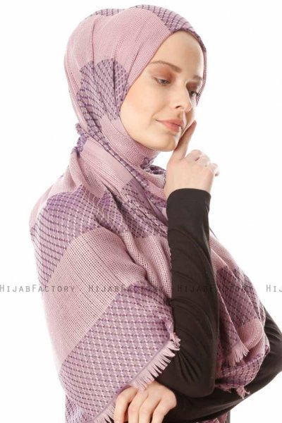 Necla - Mørk Rosa To Farget Hijab - Özsoy