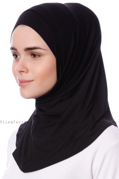 Nehir - Svart 2-Piece Al Amira Hijab