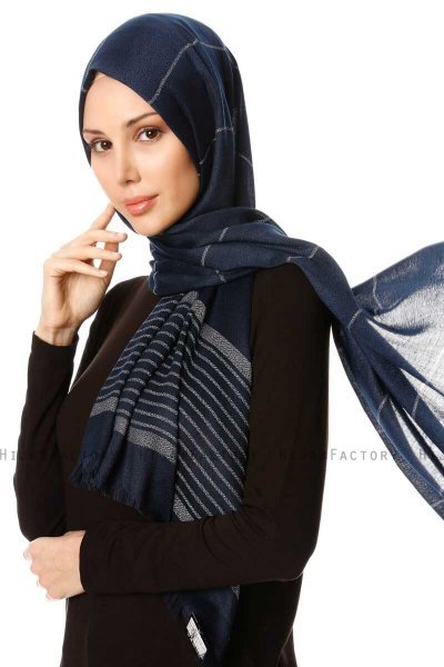 Nihal - Marineblå Hijab - Özsoy