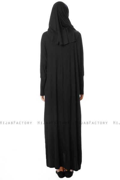 Nisa - Svart Bønnekjole - Miss Halima